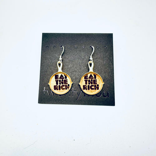 Eat The Rich Skillet Earrings