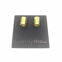 Load image into Gallery viewer, One Comb Brass Hex Studs