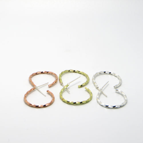 Small Twisted Hoop Earrings