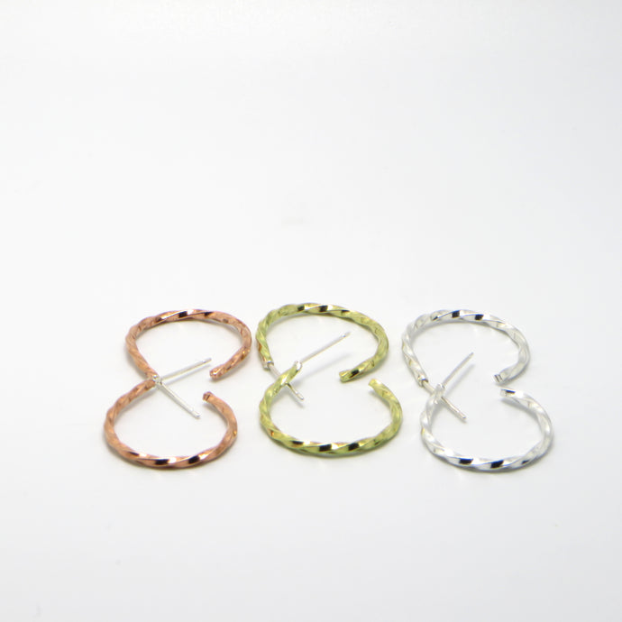 Small Twisted Hoop Earrings