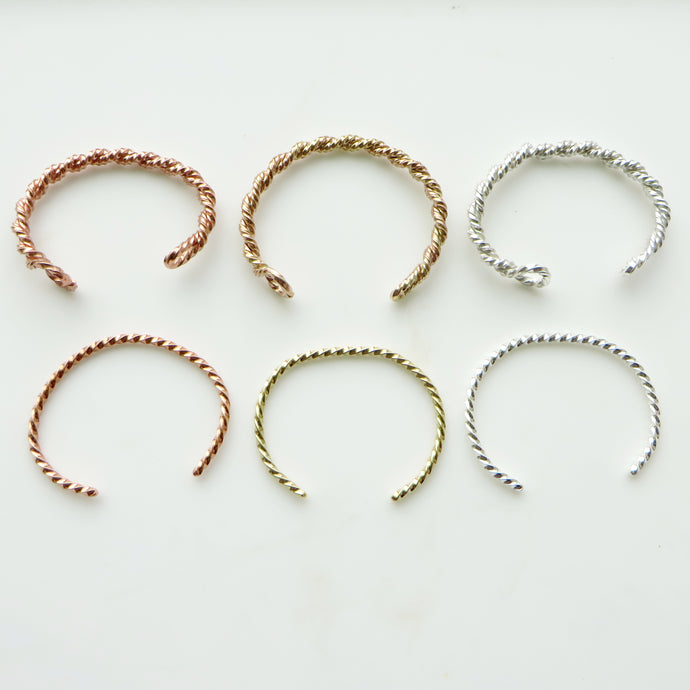 Thin Twisted Cuff Bracelet