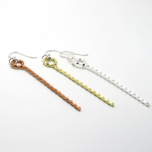 Twisted Stick Dangle Earrings