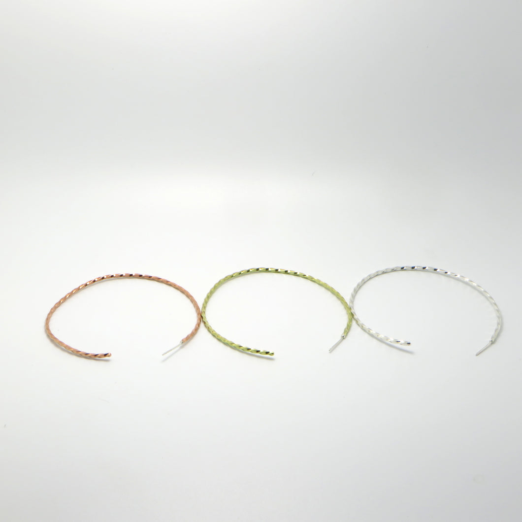 Large Twisted Hoop Earrings