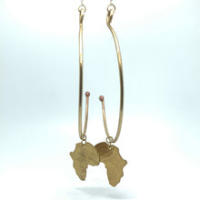 Load image into Gallery viewer, Copper &amp; Brass Arc Hoop Earrings