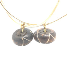 Load image into Gallery viewer, Copper &amp; Brass Arc Hoop Earrings