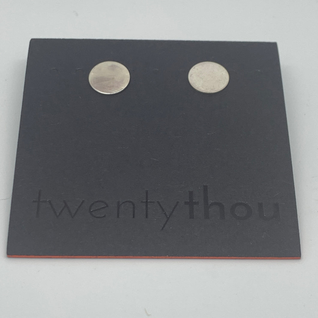 Sterling silver disc studs