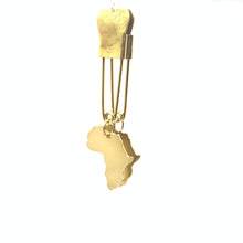 Load image into Gallery viewer, Vintage Laundry Pin w/Africa Dangle Earrings