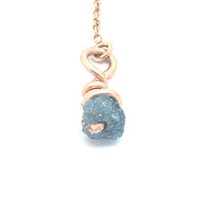 Blue Diamond Threader Earrings